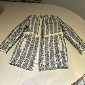 CHLOE patterned coat - size 14 - white lining